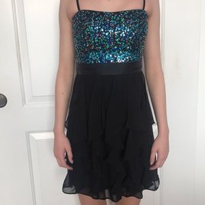 Sparkly Black dress.
